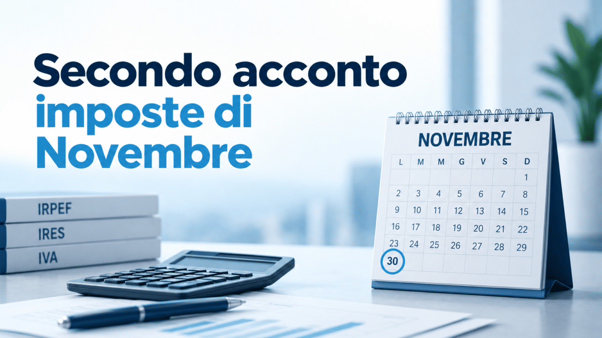 Secondo acconto imposte di Novembre