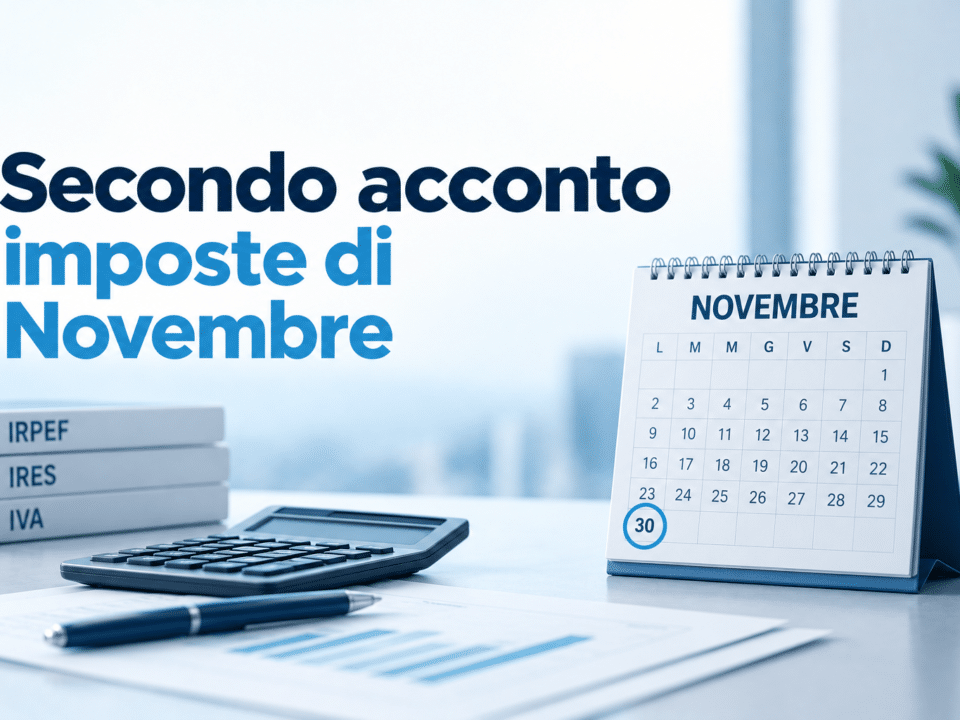 Secondo acconto imposte di Novembre